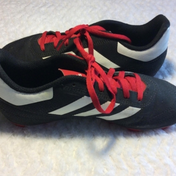 Adidas Men's Black/White Lace Up Football Soccer Cleats Size 4.5 ART G26367 - Picture 7 of 8